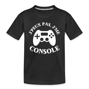 Je ne peux pas je me console 1 - T-shirt bio Premium Enfant - noir - Devant