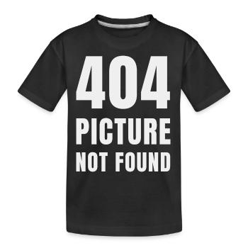 404 picture not found - Kids' Premium Organic T-Shirt - black - Front