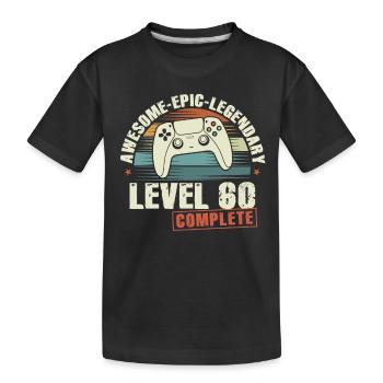 Niveau 60 Terminez le 60e anniversaire - T-shirt bio Premium Enfant - noir - Devant