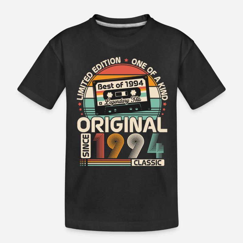 Original 1994 Vintage Retro Jubiläumsgeschenk - Kinder Premium Bio T-Shirt - Schwarz
