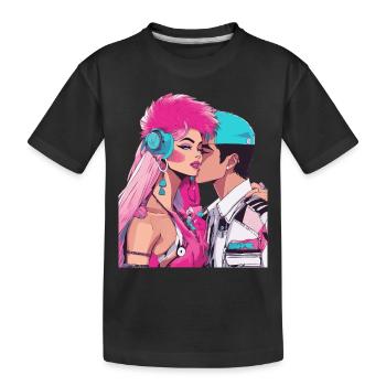 Anime-Liebe ist grenzenlos - Kinder Premium Bio T-Shirt - Schwarz - Vorne