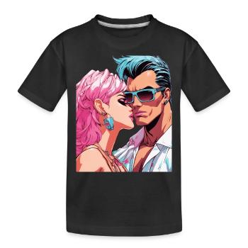 Anime zusammen für die Ewigkeit - Kinder Premium Bio T-Shirt - Schwarz - Vorne