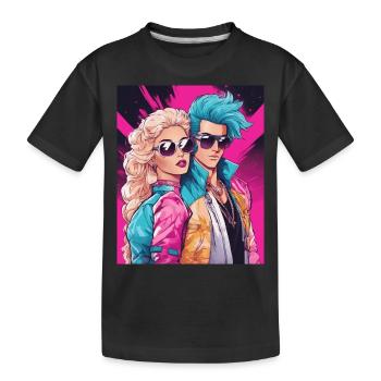 Anime Mein ewiger Valentinstag - Kinder Premium Bio T-Shirt - Schwarz - Vorne
