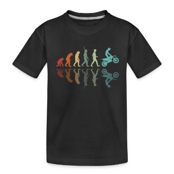 Motocross Entwicklung - Kinder Premium Bio T-Shirt - Schwarz - Vorne