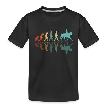 Evolution Équitation - T-shirt bio Premium Enfant - noir - Devant
