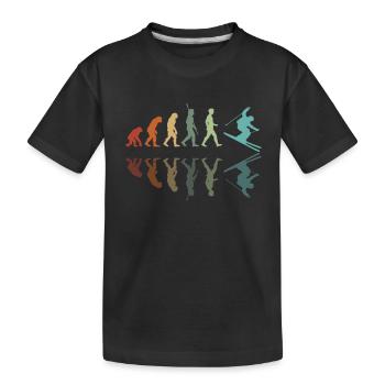 Ski Entwicklung - Kinder Premium Bio T-Shirt - Schwarz - Vorne