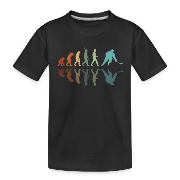 Eishockey Entwicklung - Kinder Premium Bio T-Shirt - Schwarz - Vorne