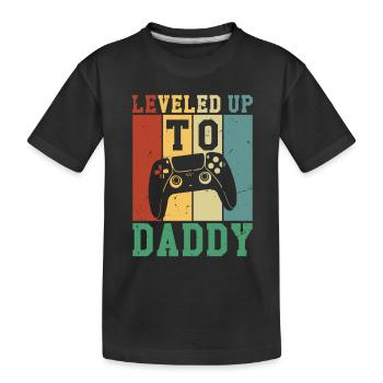 De niveau supérieur à papa - T-shirt bio Premium Enfant - noir - Devant