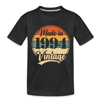 Vintage 1994 Geburtstagsgeschenk 30 Jahre - Kinder Premium Bio T-Shirt - Schwarz - Vorne