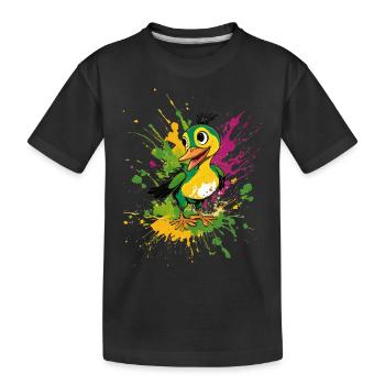 Fröhlichen Entlein - Kinder Premium Bio T-Shirt - Schwarz - Vorne