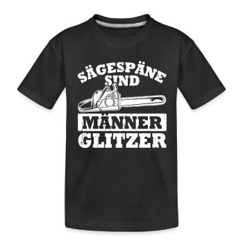 Sägespäne sind Männer Glitzer - Kinder Premium Bio T-Shirt - Schwarz - Vorne