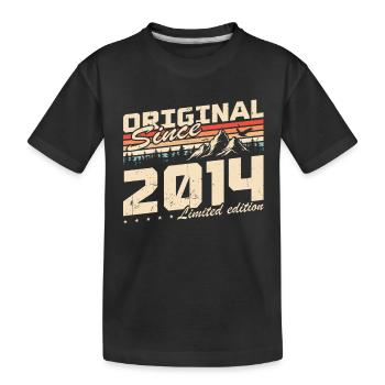 Cadeau d'anniversaire vintage original né en 2014 - T-shirt bio Premium Enfant - noir - Devant