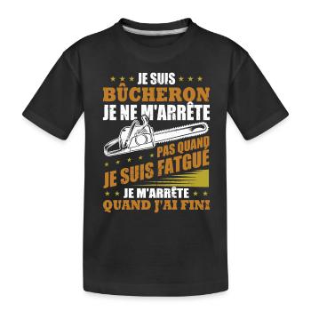 Je suis bûcheron - T-shirt bio Premium Enfant - noir - Devant