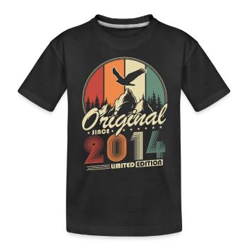 Original 2014 Jahrgang Retro Geburtstag Geschenk - Kinder Premium Bio T-Shirt - Schwarz - Vorne