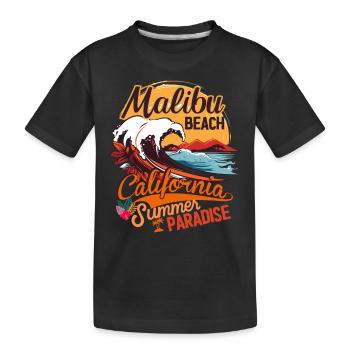 Californie place Malibu - T-shirt bio Premium Enfant - noir - Devant
