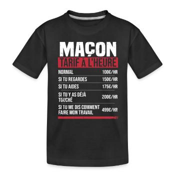 Freimaurer Stundensatz Humor Geschenkidee - Kinder Premium Bio T-Shirt - Schwarz - Vorne