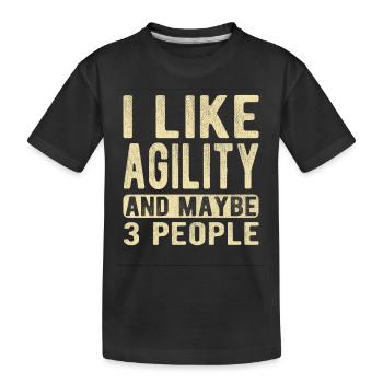 Dicton d’agilité - T-shirt bio Premium Enfant - noir - Devant