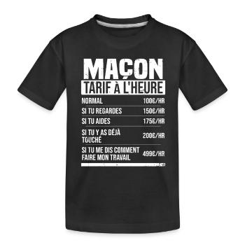 Freimaurer Stundensatz Humor Geschenkidee - Kinder Premium Bio T-Shirt - Schwarz - Vorne