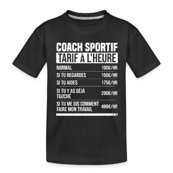 Personal Trainer Stundensatz Humor Geschenkidee - Kinder Premium Bio T-Shirt - Schwarz - Vorne