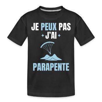 je peux pas j'ai parapente - T-shirt bio Premium Enfant - noir - Devant