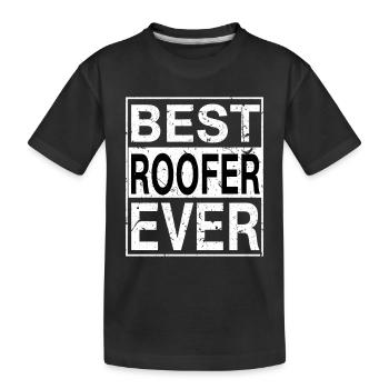 Bester Dachdecker aller Zeiten Dachdecker-Geschenk - Kinder Premium Bio T-Shirt - Schwarz - Vorne