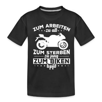 Pour faire du vélo en pleine forme - T-shirt bio Premium Enfant - noir - Devant