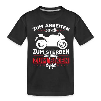 Pour faire du vélo en pleine forme - T-shirt bio Premium Enfant - noir - Devant