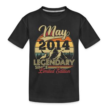 Vintage Rétro Mai 2014 Cadeau D anniversaire - T-shirt bio Premium Enfant - noir - Devant