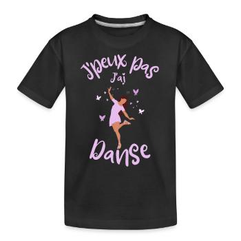 Danseuse danse humour - T-shirt bio Premium Enfant - noir - Devant