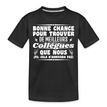 Colleague Colleagues Humor Gift Retirement - Kids' Premium Organic T-Shirt - black - Front