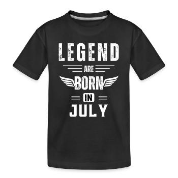 Legenden werden im Juli geboren - Kinder Premium Bio T-Shirt - Schwarz - Vorne