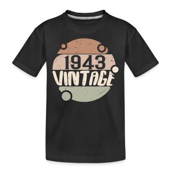 Jahrgang 1943 Retro Geschenke 1943 Jahrgang 1943 - Kinder Premium Bio T-Shirt - Schwarz - Vorne