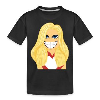 Blonde woman in love - Kids' Premium Organic T-Shirt - black - Front