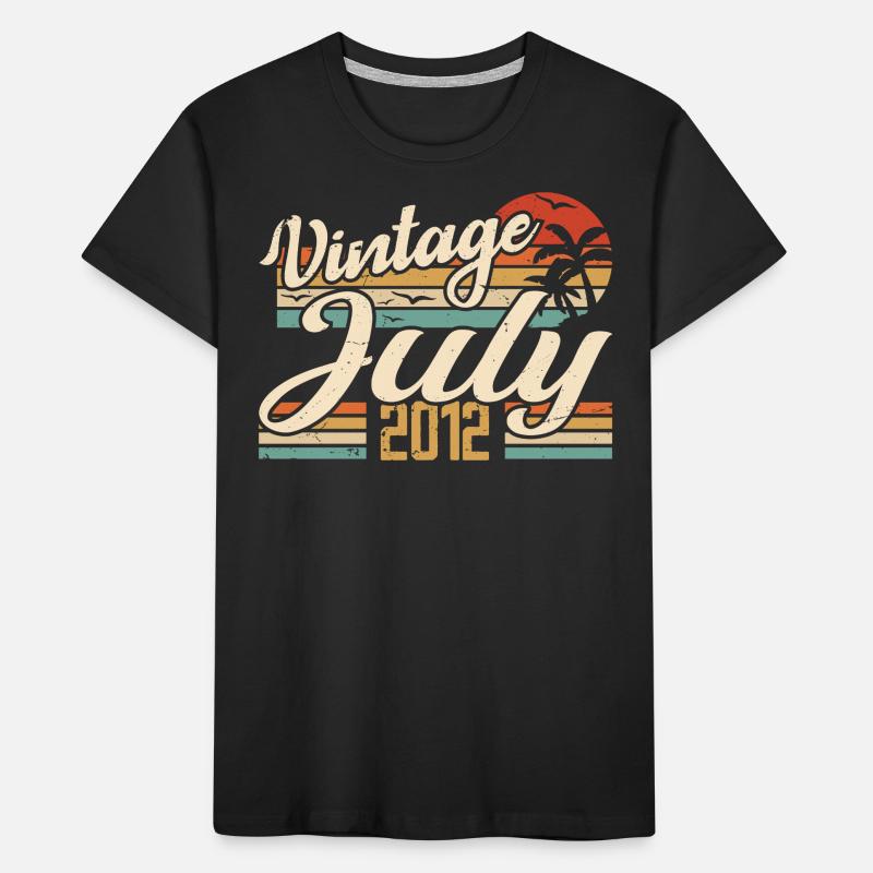 Juli 2012 Geschenk, 12-jähriges Jubiläum Juli 2012 Kinder Premium Bio T-Shirt