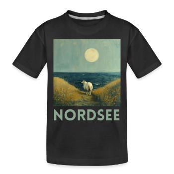Moutons de la mer du Nord Allemagne du Nord Basse-Saxe - T-shirt bio Premium Enfant - noir - Devant