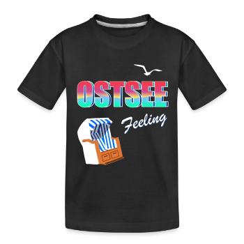 Sensation de la mer Baltique - T-shirt bio Premium Enfant - noir - Devant