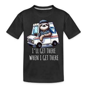 Ich werde es schaffen, wenn ich es schaffe - Kinder Premium Bio T-Shirt - Schwarz - Vorne