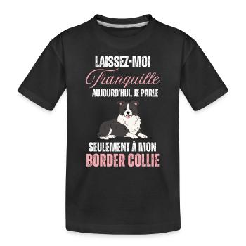 Border collie - T-shirt bio Premium Enfant - noir - Devant