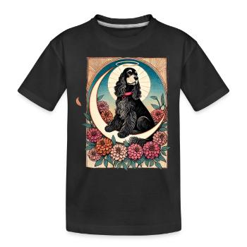 Cocker noir - T-shirt bio Premium Enfant - noir - Devant