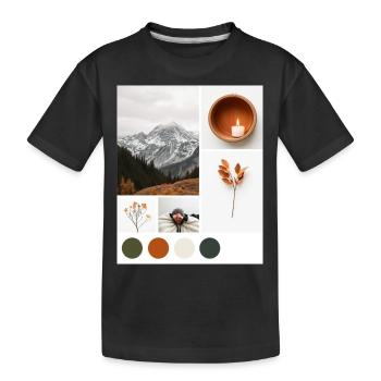 Rest. - Kids' Premium Organic T-Shirt - black - Front