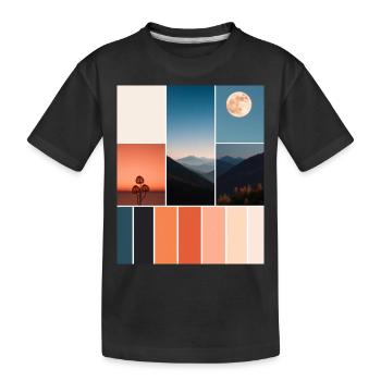 Montagnes - T-shirt bio Premium Enfant - noir - Devant