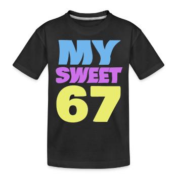67 - Kids' Premium Organic T-Shirt - black - Front