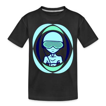 DJ Alien Alien Lunettes de soleil Musique de fête - T-shirt bio Premium Enfant - noir - Devant