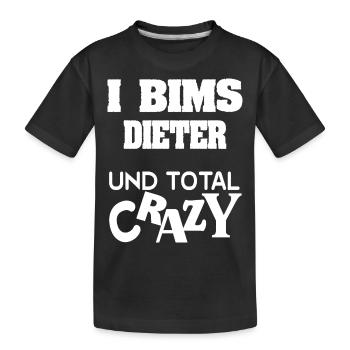 Vorname Dieter - Kinder Premium Bio T-Shirt - Schwarz - Vorne