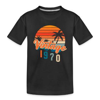 Vintage 1970 Rétro - T-shirt bio Premium Enfant - noir - Devant