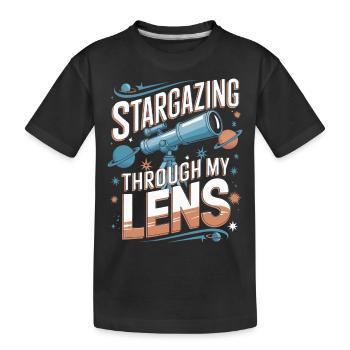Télescope Astronomie Astrophotographie - T-shirt bio Premium Enfant - noir - Devant