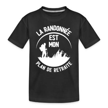 La randonnée est mon plan de retraite - T-shirt bio Premium Enfant - noir - Devant