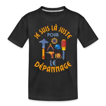 Je suis là juste pour le dépannage - T-shirt bio Premium Enfant - noir - Devant