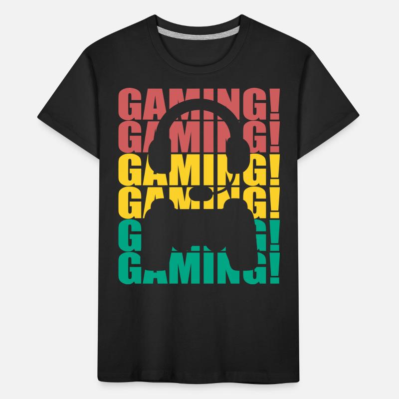 Gaming / Gamer - Headset and Controller Kinder Premium Bio T-Shirt