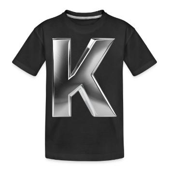 Chrome ,, K " Métallisé - T-shirt bio Premium Enfant - noir - Devant